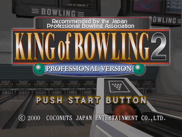 King of Bowling 2 title screen for Playstation